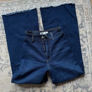 Zara Marine Wide Leg High Waisted Jeans size 0
